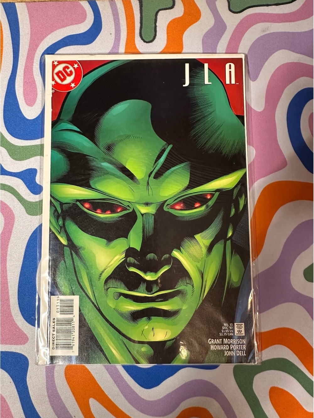 JLA comic book featuring Martian Manhunter